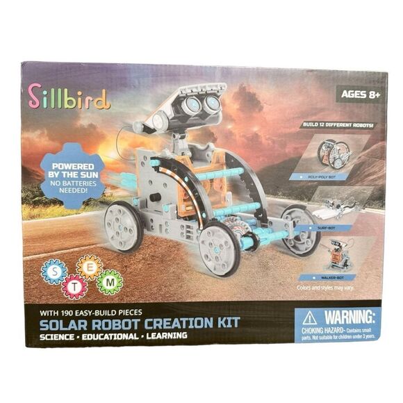 Sillbird Solar Robot Creation Kit STEM Learning Toy. 190 Easy-Build Pieces. NEW. - Picture 1 of 6